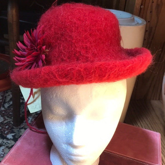 Childs felted wool and mohair handmade hat OoaK - Picture 3 of 3